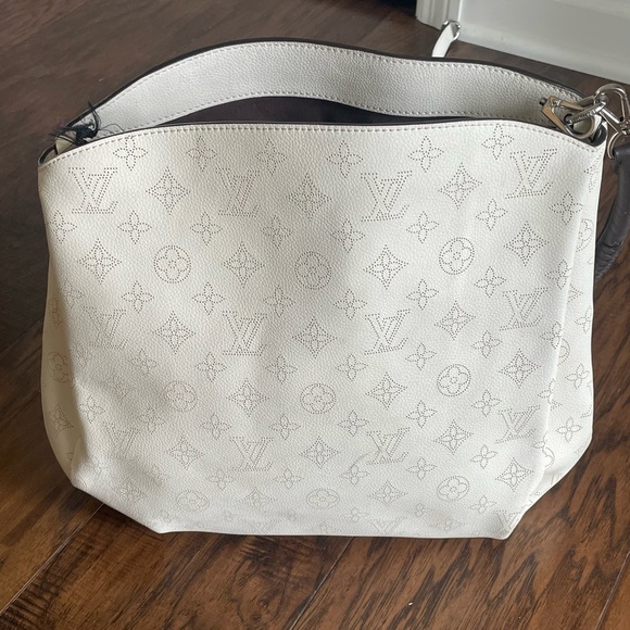 White Monogram Perforated Leather Shoulder Bag - Picture 2 of 14